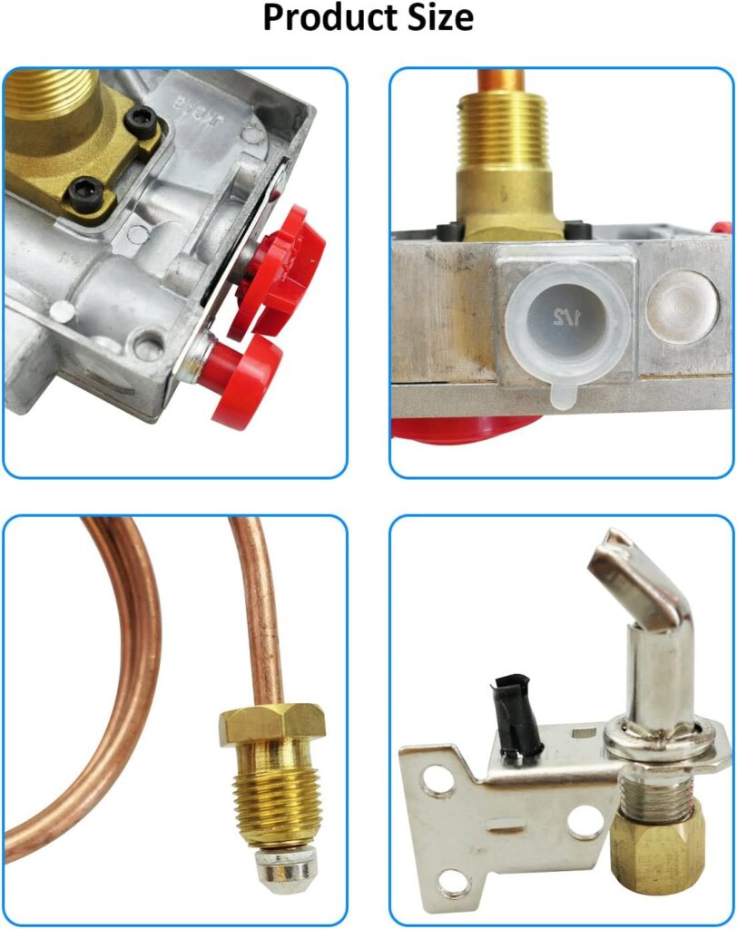 110-326 Water Heater Thermostat, Natural Gas Water Heater Valve with 1-3/8 Shank,3-1/2 W.C