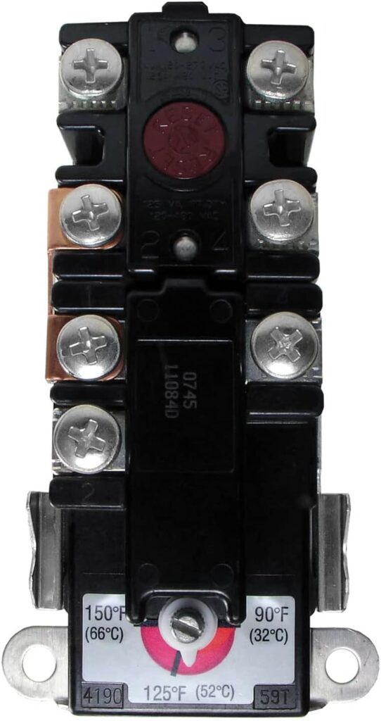 Rheem UV11698 UV11698-Thermostat-Electric, 5.4x3x1.3 inches, Black